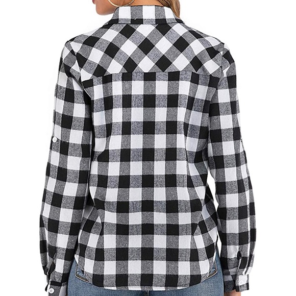 Black and white flannel shirt from Amazon - Picture 3 of 7